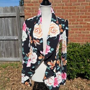 Doublju Floral Patterned Soft Blazer Size M